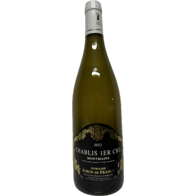 Chablis 1er cru Montmains vin blanc bourgogne st bris sorin de france